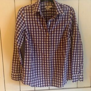 Vineyard Vines Purple and White Checkered Shirt